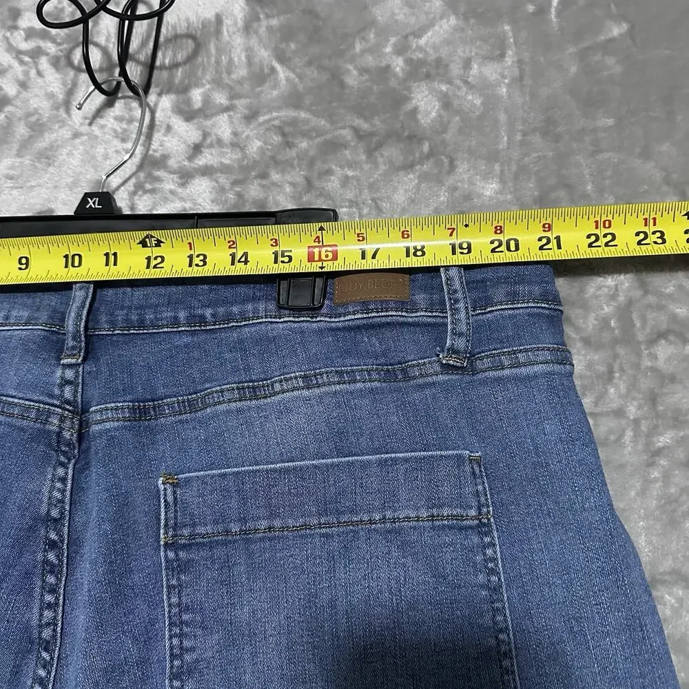 Judy Blue Womens 24W Jeans LOT of 2 Slim Fit Carpenter Blue Skinny Fit Capri Blk - Picture 9 of 16